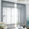 Window Light Gray Sheer Curtains 84 Inches Long 2 Panels Sheer Curtain Basic Rod Pocket Panel for Bedroom Children Living Room Yard Kitchen (Light Gray, 52" W x 84" L | 2 pcs)