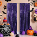 Sequin Photography Backdrop Curtain 2 Panels, 2ft X 8ft – Purple
