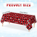 And Black Buffalo Plaid Merry Christmas Party Tablecloth, 12 Pieces – Red