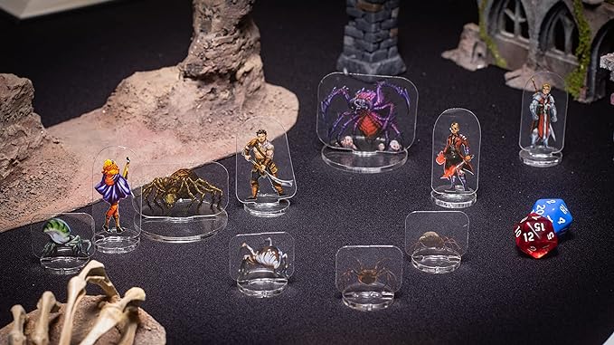 Arcknight Flat Plastic Miniatures: Wildlands; 62 Unique Wilderness-Themed Minis for DND 5e and Pathfinder; Affordable, Skinny Figurines for Dungeons and Dragons and Other Tabletop RPG Games