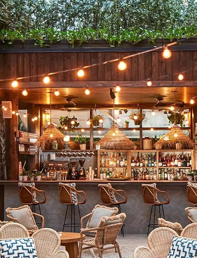 String Lights, 150 FT Warm White G40 Outdoor Patio Lights