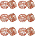 Handmade Round Mesh Napkin Rings Holder for Dinning Table Parties Everyday, Set of 12