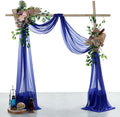 Fabric Royal Blue Sheer Chiffon 3 Panels, 30 x 20 Ft Each
