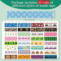 33 Rolls Holiday Plaid Washi Tape