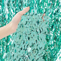 Aqua Blue Wave Foil Curtains, 3 Pack – Teal, 3.3 Ft X 6.6 Ft Tinsel