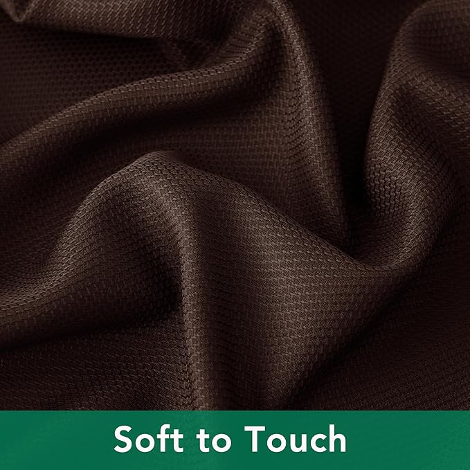 Biscaynebay Textured Fabric Tablecloths 60x84 Inches Rectangular, Brown Water Resistant Tablecloths for Dining, Kitchen, Wedding and Parties etc. Machine Washable