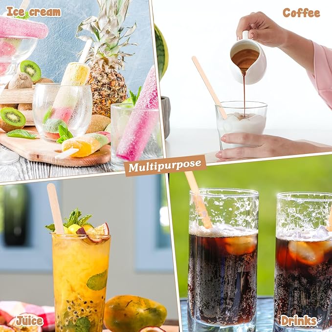 Drink Stirrers: 5000 Disposable Birch Wood Coffee Sticks, 7 Inch