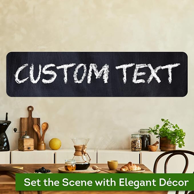 Custom Sign, Custom Street Sign, 11 Font Colors, 13 Font Styles, 4 Hole Options, 22 Sizes, 12x48 Inches, Rust Free DiBound, Fade Resistant, Made in USA by My Sign Center (Chalkboard Black)