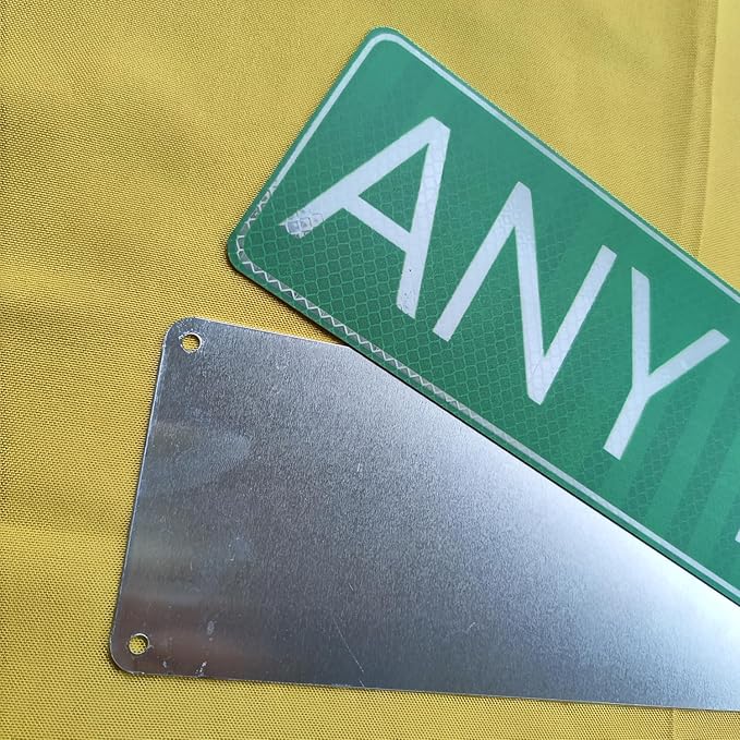 Custom Reflective Street Signs - Single/Double Sided Outdoor Metal Signs with Text, Photo, Logo - Personalized for Office, Business, Home - 4x18 Inch Rust Free .040 Aluminum