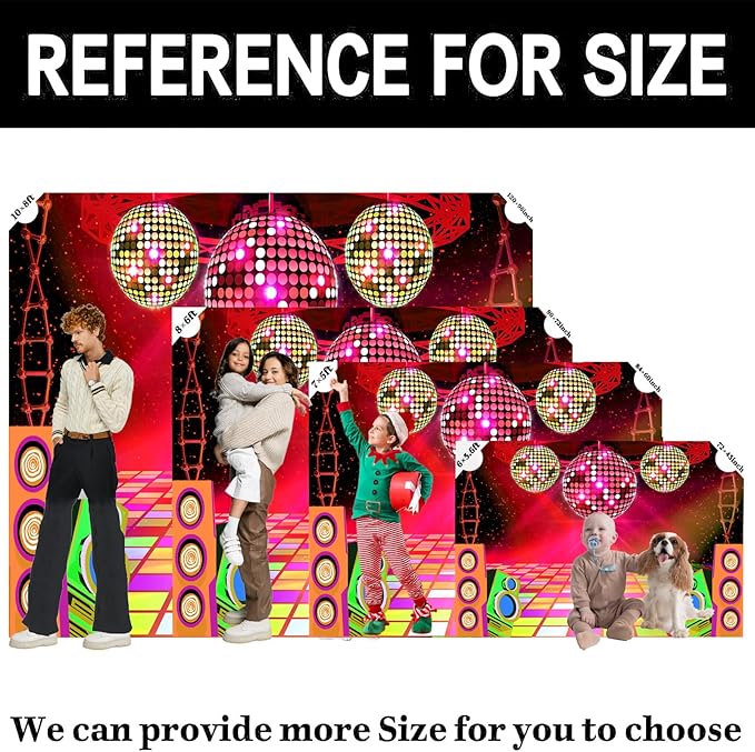 Dance Party Backdrop Retro 80s 90s Theme Stage Dance Ball Music Birthday Party Decoration DJ Photography Background 6 x 4 ft for Baby Shower Picture Photo Shoot Polyester Fabric, Blue