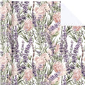Floral Wrapping Paper Roll, 17 Inch X 9.8 Feet, Lavender, Mini Roll