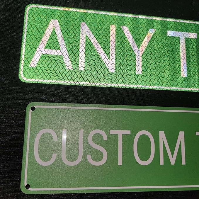 Custom Street Reflective Sign, Personalized Metal Road Sign, Single/Double Sided, 8x24 Inch, Outdoor Fade-Resistant .040 Aluminum