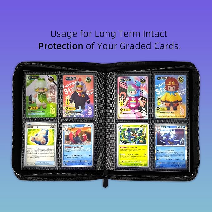 4 Pockets Premium Card Binder 160 Cards Trading Card Binders No Ring Card Storage Display Album(4 Pocket 160 Card Slot,White)