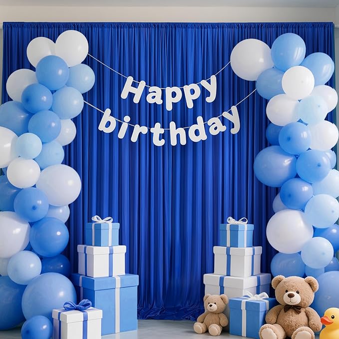 40x10ft Backdrop Curtains for Parties, 8 Panels 5x10ft Photography Backdrop Curtain with Rod Pocket,Backdrop Polyester Background Drapes,Wedding Backdrop Drapes for Birthday Baby Shower Home Decor