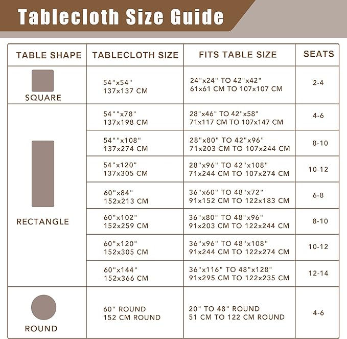 Fitable Faux Linen Beige Tablecloth Rectangle 60 x 84 Inch - Fabric Neutral Table Cloth for 6 Foot Tables, Faux Burlap Kitchen Table Cover for Dining, Party, Farmhouse, Outdoor Picnic, Camping