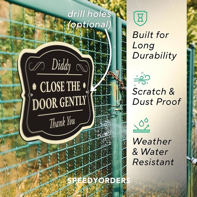 Custom Decorative Outdoor Metal Sign - Personalized Aluminum - Customized Driveway - Waterproof, Black Charcoal 36x24 In