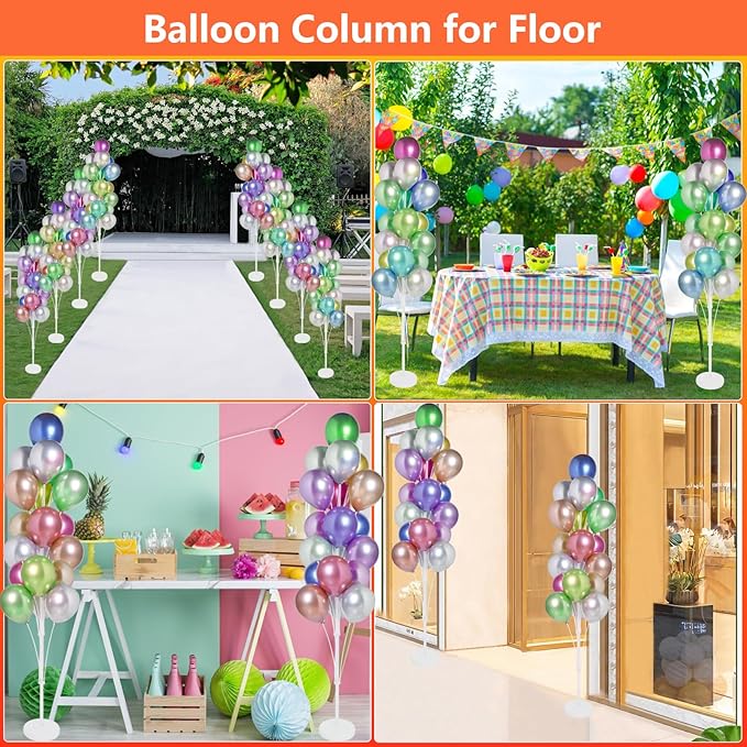 Balloon Stand Party Pack, Transparent 6 ft Arch Kit, 2 Sets