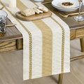 Artoid Mode Burlap Brown Farmhouse Woven Rustic Table Runner, Seasonal Holiday Hollow Kitchen Dining Table Decoration for Home Party Decor 12x108 Inch