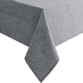 Hiasan Faux Linen Rectangle Tablecloth - Wrinkle and Stain Resistant Washable Table Cloth for Kitchen Dining Room Holiday Table Cover for Party Dinner, Grey, 60 x 120 Inch