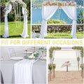 3 Panels Wedding Arch Draping Fabric Sheer Backdrop Curtain Arch – White