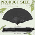 Wedding Folding Hand Fans Bulk Silk Fabric Chinese Handheld, 80 Pcs