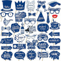 Photobooth Props Retirement Kit, 27 Paper Pieces with Large Frame