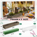 Planter Box Set, Rustic Light Brown Wood, 28 Inch Rectangle