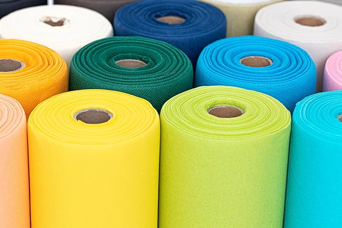 American Homestead Paper Table Runner Roll - 78 ft. Disposable Linen-Like Table Cover Roll - 20 Perforated Table Runners (16" x 48") for Parties, Weddings, and Events - Red