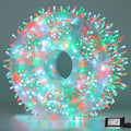 YEGUO 165ft 500 LED Christmas Lights Outdoor Waterproof, Clear Wire String Lights Indoor Plug in, 8 Modes Clear Wire Twinkle Tree Light for Xmas Party Garden(Red White and Green)