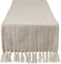 DII Woven Basic Tabletop Collection, Chevron Table Runner, 15x72, Darn Brown