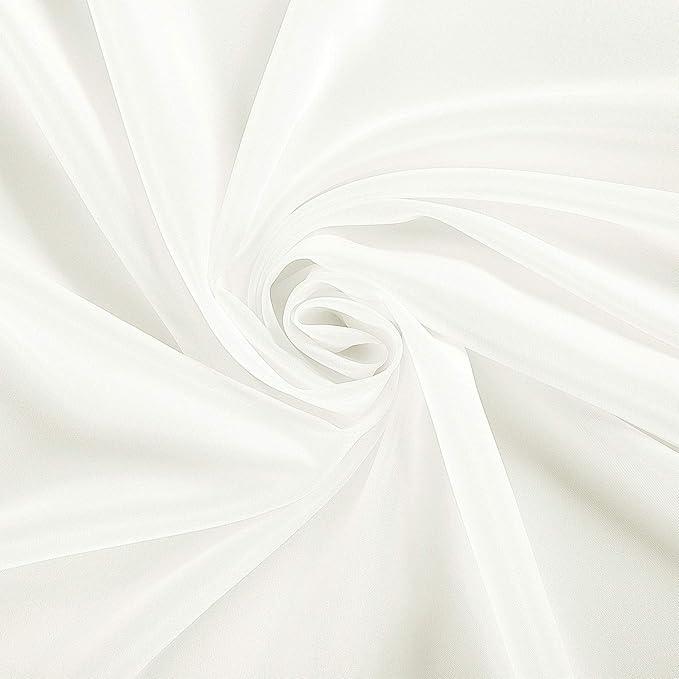Ascoza 2pack 108 Inch Ivory Round Tablecloth in Polyester Fabric for Wedding/Banquet/Restaurant/Parties