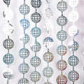 Hanging Balls Party Streamers Backdrop, 2 Pack Silver Tinsel Foil