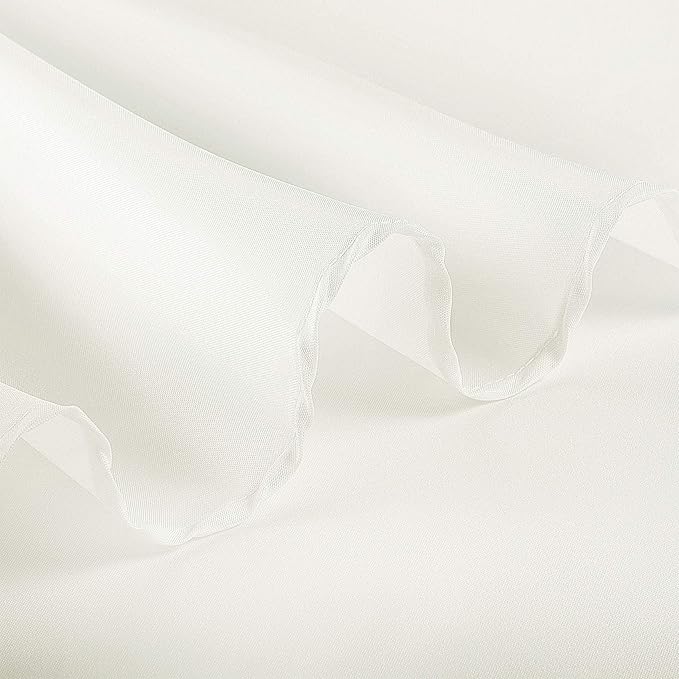Ascoza 2pack 60 Inch Ivory Rectangular Tablecloth in Polyester Fabric for Wedding/Banquet/Restaurant/Parties