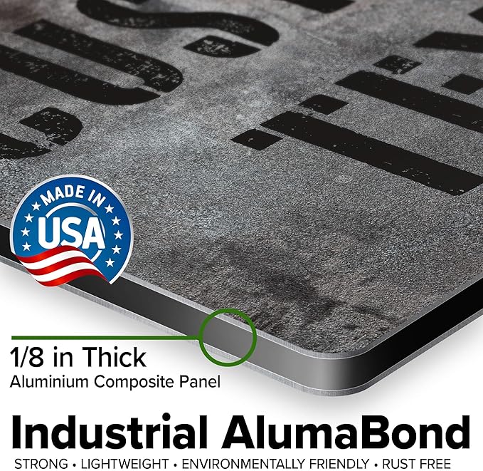 Custom Sign, Custom Street Sign, 11 Font Colors, 13 Font Styles, 4 Hole Options, 22 Sizes, 10x14 Inches, Rust Free DiBound, Fade Resistant, Made in USA by My Sign Center (Grunge Metal)