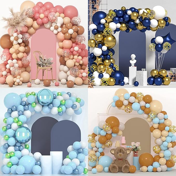 Wedding Arch Covers Arch Backdrop Cover Arch Stand Covers 7.2FT 6FT Set of 2 Arch Cover Spandex Fabric Stretchy Backdrop for Wedding Birthday Party Decoration Baby Shower (Candy Orange)