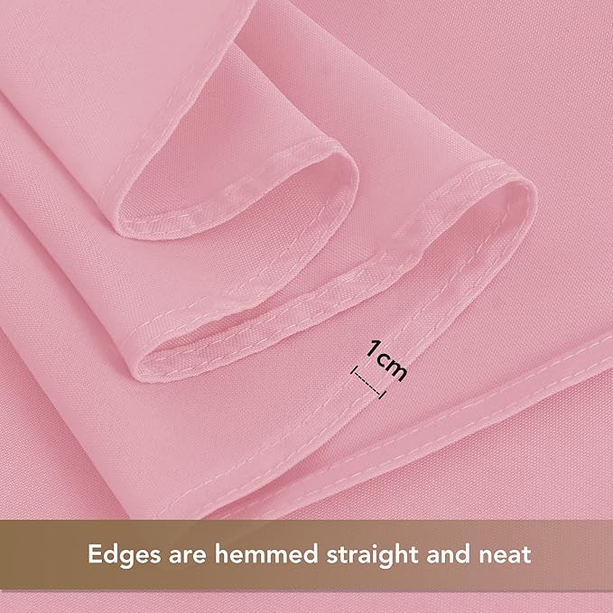 sancua Square Tablecloths 70x70 Inch, 2 Pack - Pink Fabric Table Cloth for Square or Round Tables, Washable Polyester Table Cover for Outdoor Party, Birthday, Decorative Display Tables