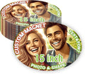 KETABAO – 15" Oval Custom Refrigerator and Car Photo Magnets - Personalize with Photos of Your Home, Office and Vehicle