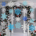 Winter Snowflake Cutouts, Glitter Paper Snowflake Decorations
