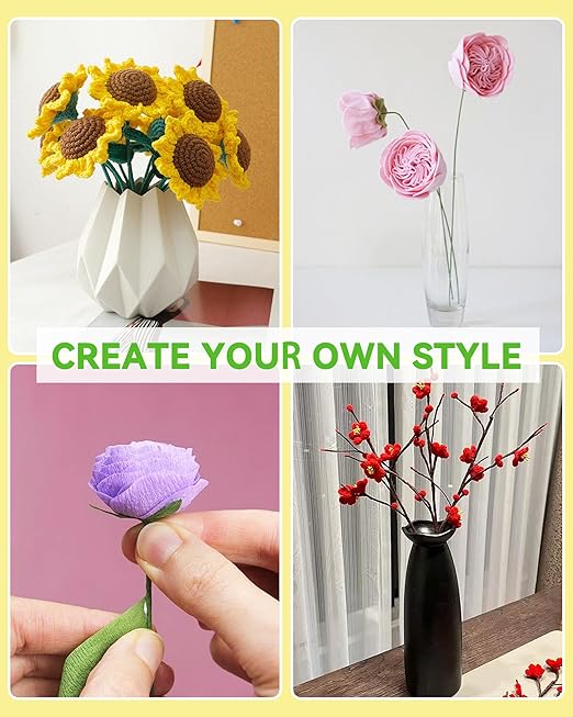 100 PCS 18 Gauge Green Floral Wire Stems for Artificial Flower Making,Flexible Paddle Wires for Crafts Christmas Wreaths Tree,Garland and Floral Arrangements,Florist Wire,Flower Wires for Crafts