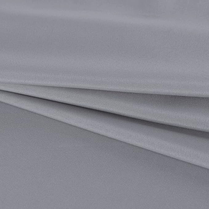 Fitable Rectangle Tablecloth Stain and Wrinkle Resistant Washable Polyester Table Cloth for Buffet Parties and Camping (54x120 inch, Light Grey)