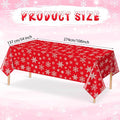 Christmas Snowflake Plastic Party Tablecloth, 3 Pieces