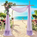 MDS Halloween Chiffon Draping Fabric - 2 Panel, 30" Wide x 75ft Long - Sheer Spooky Arbor & Canopy Drapery for Haunted House Backdrops, Party Ceilings, DIY Costumes & Themed Events - Orchid