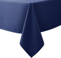 Biscaynebay Textured Fabric Tablecloths 70x108 Inches Rectangular, Navy Water Resistant Tablecloths for Dining, Kitchen, Wedding and Parties etc. Machine Washable