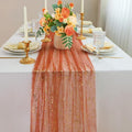 Fall Thanksgiving Table Runner Terracotta Table Runner, 10 FT – Gold