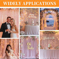 Tulle Backdrop Curtain with String Lights, 10x10ft – Pink