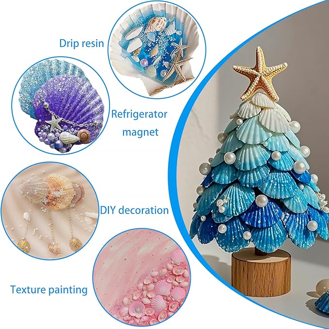 25PCS Sea Shells Scallop Shells Natural White Sea Shells for DIY Craft Crafting,Painting,Baking,Home Decor and Beaching Wedding Decoration (6-8CM) Seashells Bulk