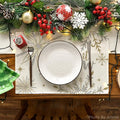 Snowflake Let It Snow Winter Placemats Set of 6 – Beige