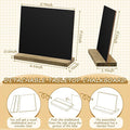 Mini Chalkboard Signs Tabletop with Stand 5 X 6 Inch Wooden, 36 Pcs