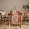 Designer Elegant Linen Table Runner Long, 102 Inches – Red, Vintage