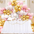 QueenDream White Wedding Tablecloth 90x90 Inch Sequin Fabric Table Cloths Rectangle Sparkle Anniversary Banquet Halls Christmas Decorations
